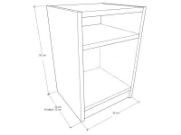 Basic éjjeliszekrény 1 ajtós BL 2